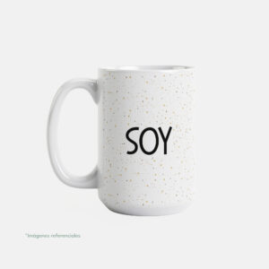Taza con intención 15 oz SOY con frase para completar Hoy soy...