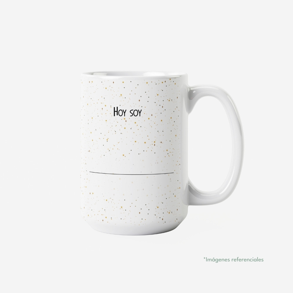 Taza con intención 15 oz SOY con frase para completar Hoy soy...