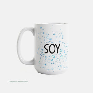 Taza con intención 15 oz SOY con frase para completar Me admiro porque...