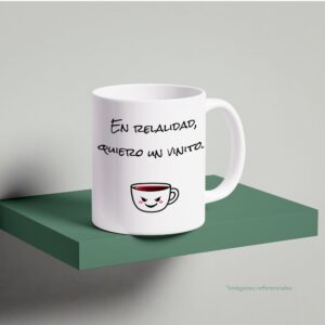 Feliz con mi café. / En realidad, quiero un vinito...