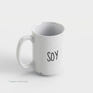 aza con intención 15oz SOY con frase para completar Hoy soy...