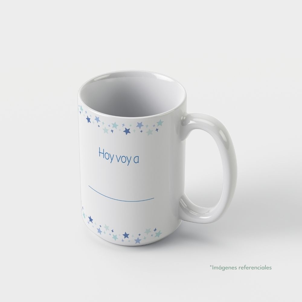 Taza con intención 15 oz ACTÚO con frase para completar Hoy voy a...