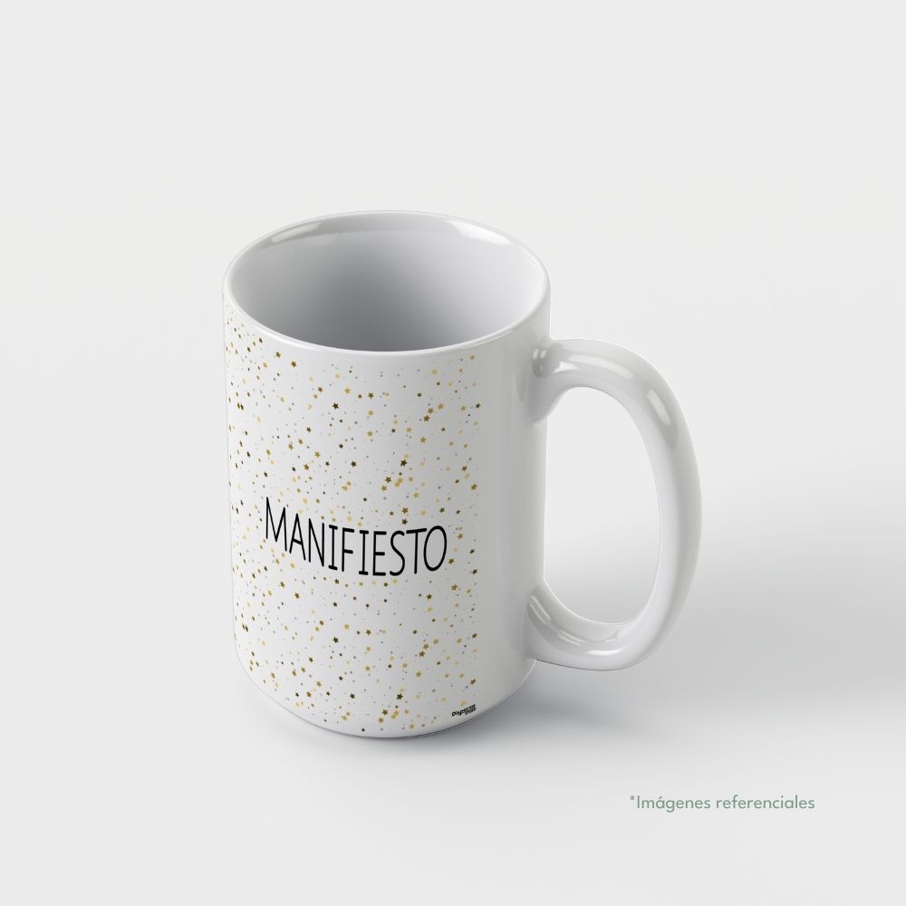 Taza con intención 15oz MANIFIESTO con frase para completar Ya tengo...